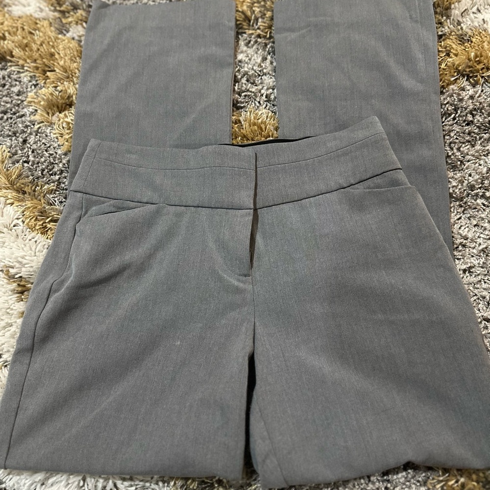 Maurices Dressy Straight leg High Waist Trouser Pant Womens in Gray
